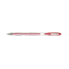 Stylo encre gel rouge pastel pointe moyenne 0,7mm UniBall Signo