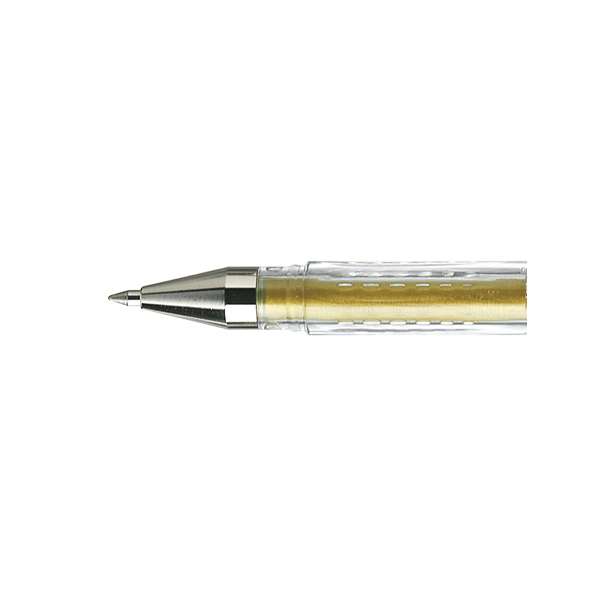 Stylo encre gel or pointe moyenne 0,7mm UniBall Signo
