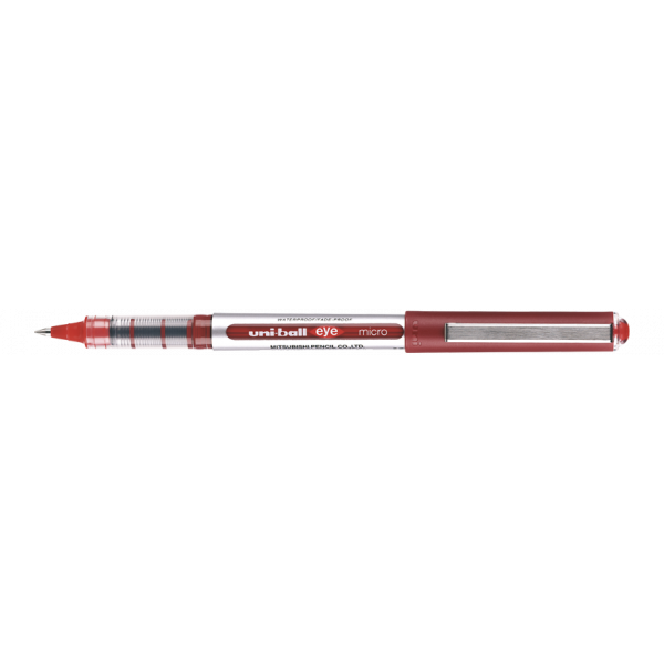 Stylo roller rouge Uni Ball EYE pointe fine 0,5mm