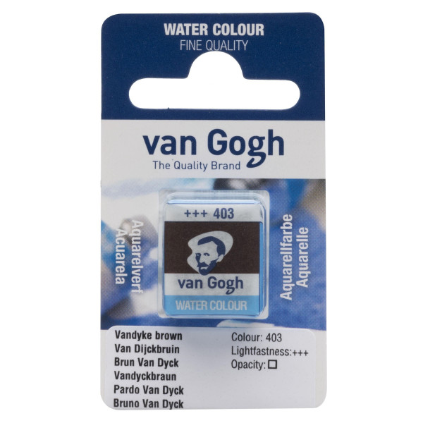 Peinture aquarelle van Gogh godet brun van dyck 403