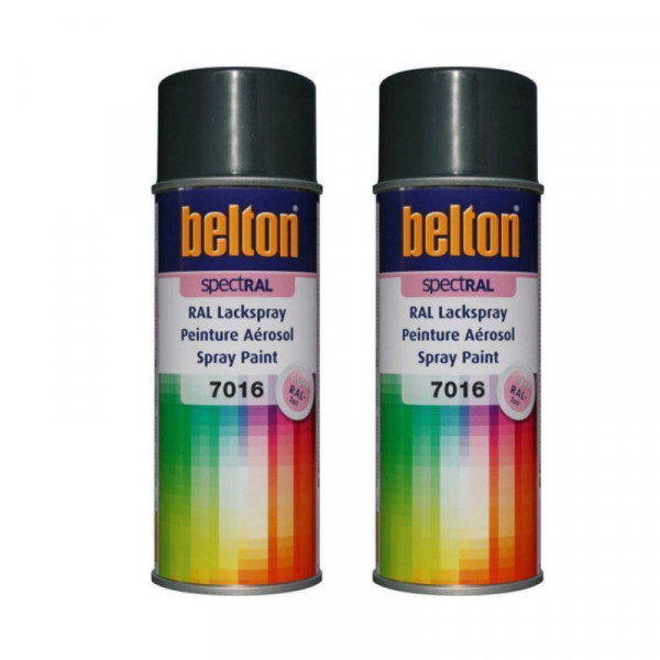 Lot de 2 bombes de peinture Belton Spectral RAL7016 Gris anthracite