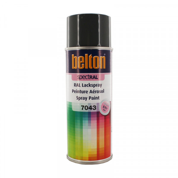 Bombe de peinture Belton Spectral RAL7043 gris signalisation 400ml