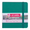 Carnet Croquis 12x12 cm - 80 feuilles - 140g - vert forêt - Royal Talens