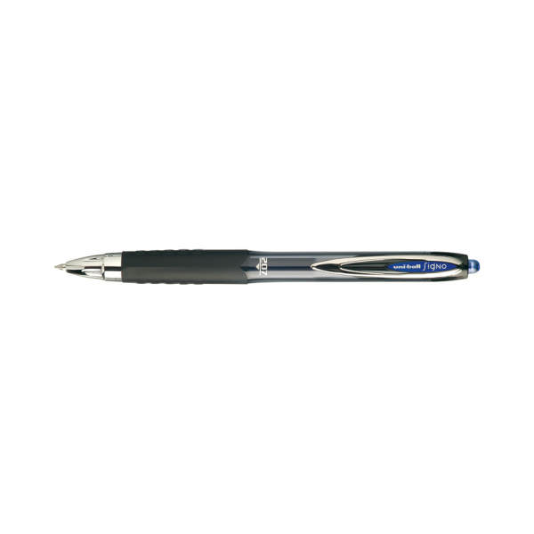 Stylo roller encre gel bleu pointe moyenne 0.7 mm Uni-Ball Signo 207