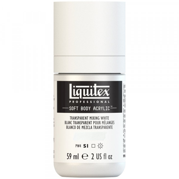 Peinture acrylique Soft Body Liquitex Professional blanc transparent 59ml