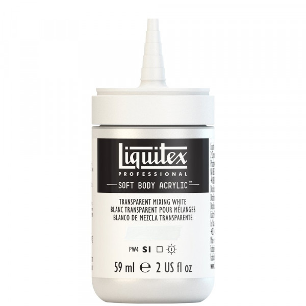 Peinture acrylique Soft Body Liquitex Professional blanc transparent 59ml