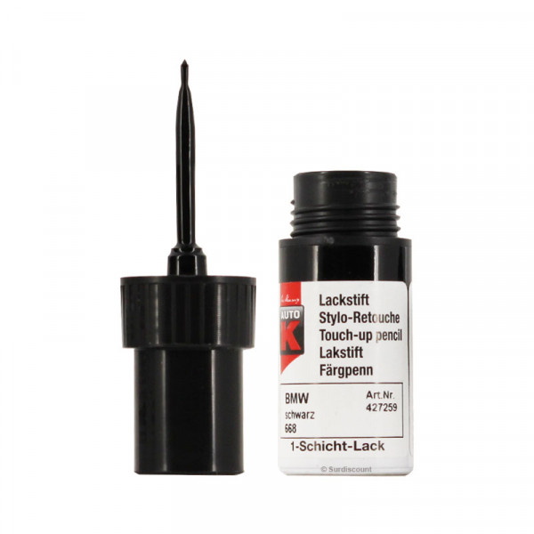 Stylo de retouche pour carrosserie - BMW - 668 Schwarz 2 - Auto K