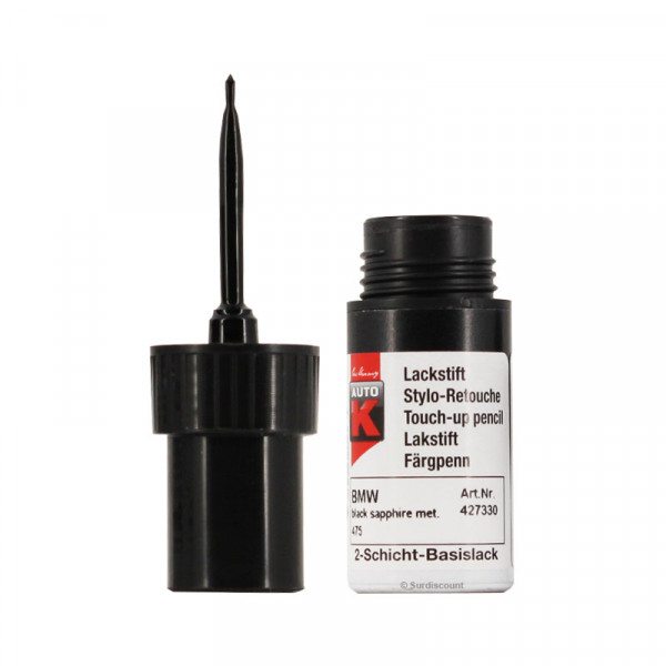 Stylo de retouche et vernis pour carrosserie - BMW - 475 Black Saphir - Auto K