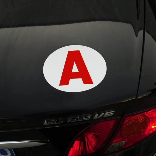 Lot de 2 disques A - Pour jeune conducteur - Magnétique - Se colle à la carrosserie