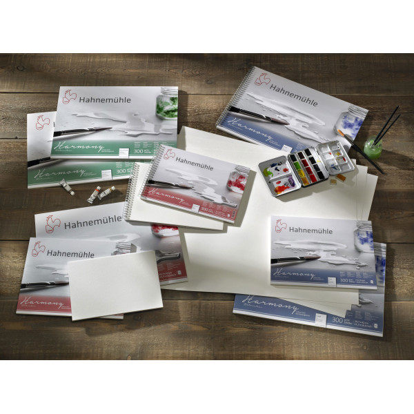 Bloc aquarelle Harmony 300g/m2 12feuilles grain satiné A3 - Hahnemühle