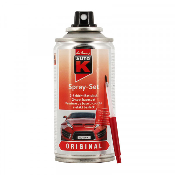 Bombe de peinture pour carrosserie - Peugeot - 1000 Noir - 150 ml - Auto K