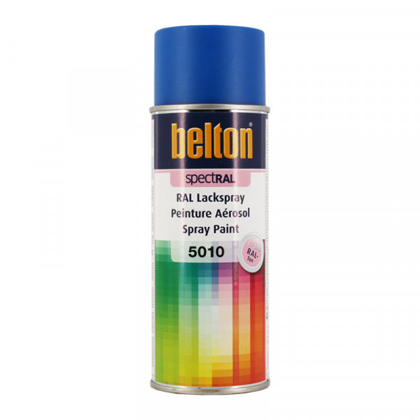 photo-Bombe de peinture Belton Spectral RAL5010 bleu gentiane mat 400ml