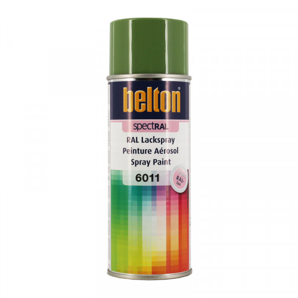 photo-Bombe de peinture Belton Spectral RAL6011 Vert Réséda 400ml