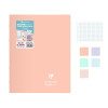 Lot de 5 cahiers - 24x32(cm) - Grands carreaux - 96 pages - couverture en polypro - sans spirale - Clairefontaine - Koverbook
