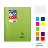 Cahier - 24x32(cm) - Grands carreaux - 160 pages - couverture en polypro - à spirale - Clairefontaine - Koverbook