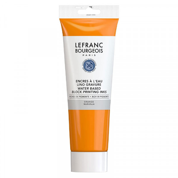 Encre à l'eau en tube orange 250ml - Lefranc Bourgeois | Surdiscount