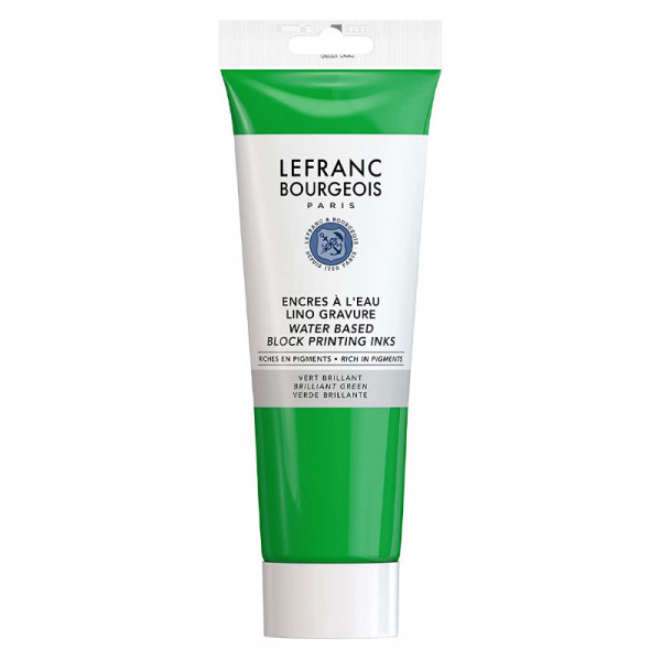 Encre à l'eau en tube vert brillant 250ml - Lefranc Bourgeois | Surdiscount