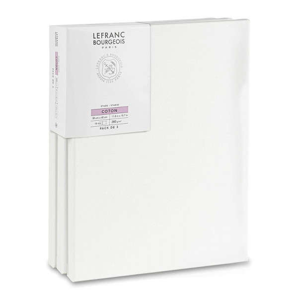 Lot de 3 châssis coton 30x40cm - Lefranc Bourgeois | Surdiscount