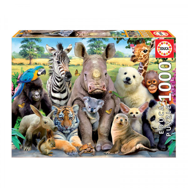 Puzzle Photo de classe animaux 1 000 pièces - Educa | Surdiscount