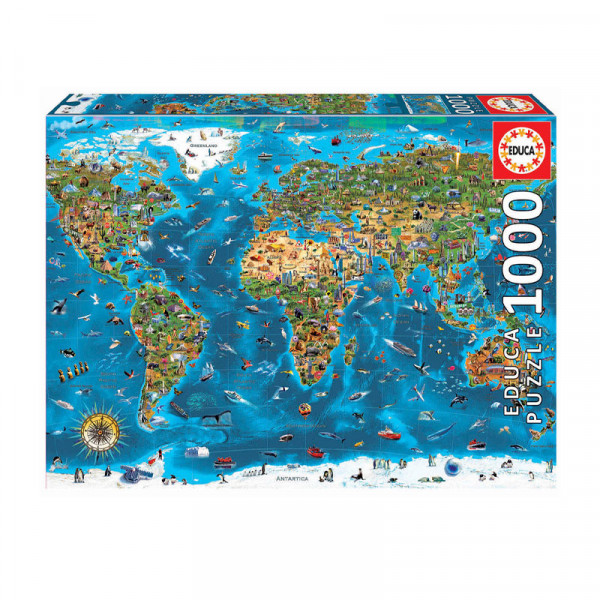 Puzzle Merveilles du monde 1 000 pièces - Educa | Surdiscount