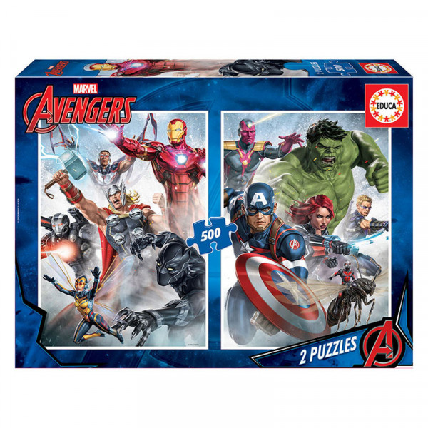 Puzzle Avengers 2 x 500 pièces - Educa | Surdiscount
