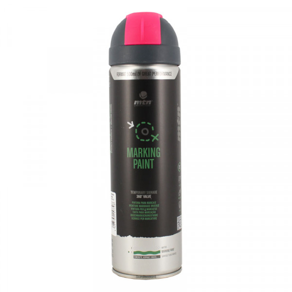 photo-Bombe de peinture de marquage au sol signalisation - Rose - MTN Pro - 500ml