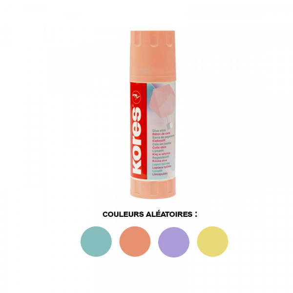 Tube de colle blanche Kores coloris pastel 40g