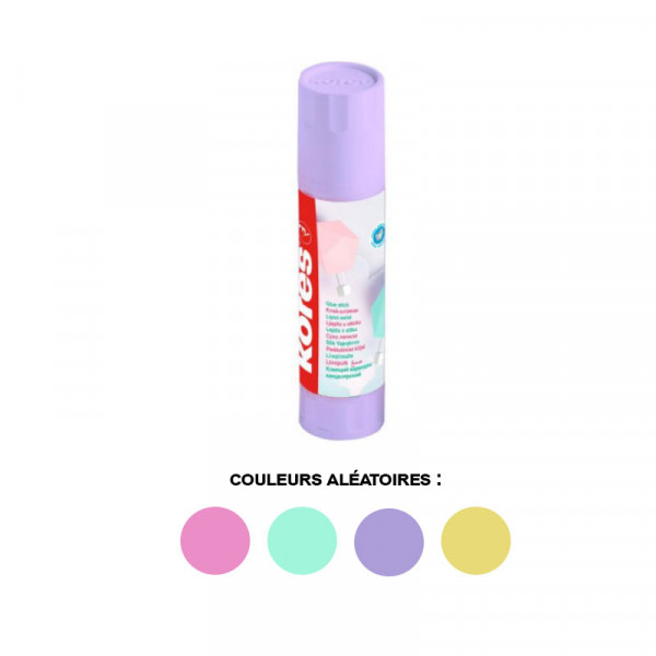 Tube de colle blanche 20gr Kores couleurs pastel