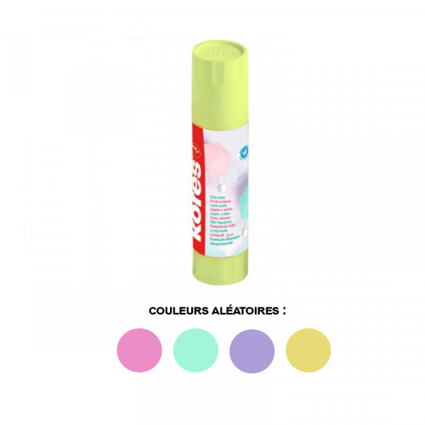 Tube de colle blanche 20gr Kores couleurs pastel