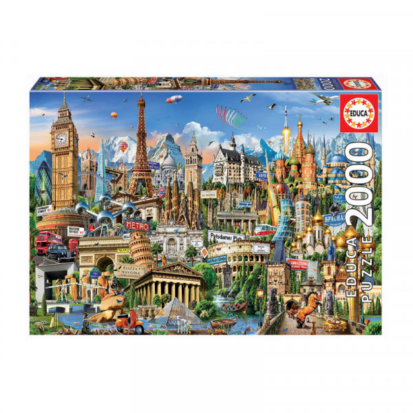 Puzzle Symboles d'Europe 2 000 pièces - Educa | Surdiscount