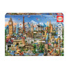 Puzzle Symboles d'Europe 2 000 pièces - Educa | Surdiscount