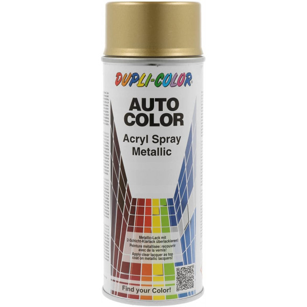 photo-Bombe de peinture acrylique métallisée - Or - Duplicolor - 400 ml