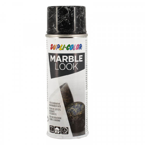 photo-Bombe de peinture - Effet marbre noir - Décoration - Duplicolor - 200 ml