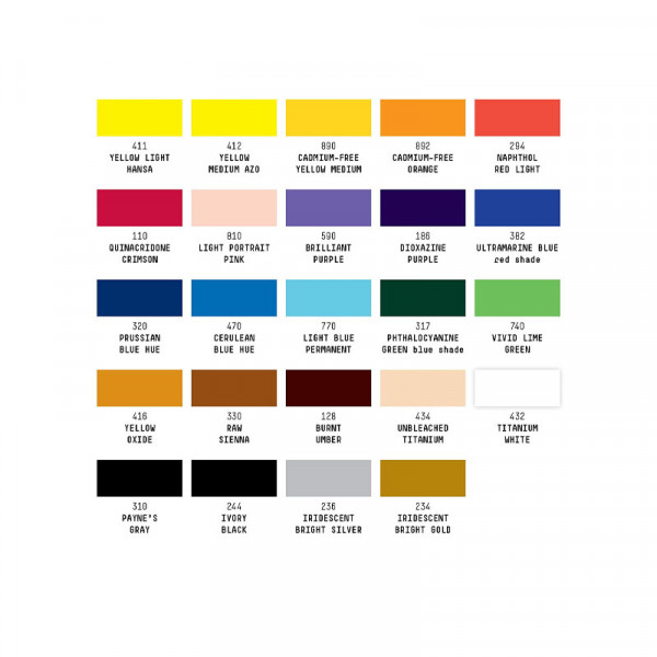Set de peinture acrylique Essentielles 24x22ml - Liquitex Heavy Body