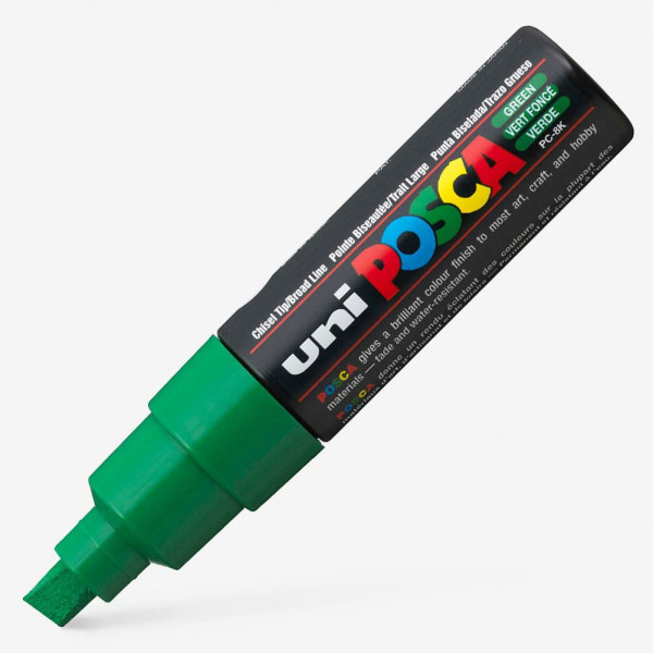 Marqueur Posca PC-8K vert foncé | pointe large biseauté | Surdiscount