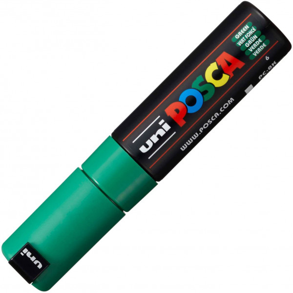 Marqueur Posca PC-8K vert foncé | pointe large biseautée