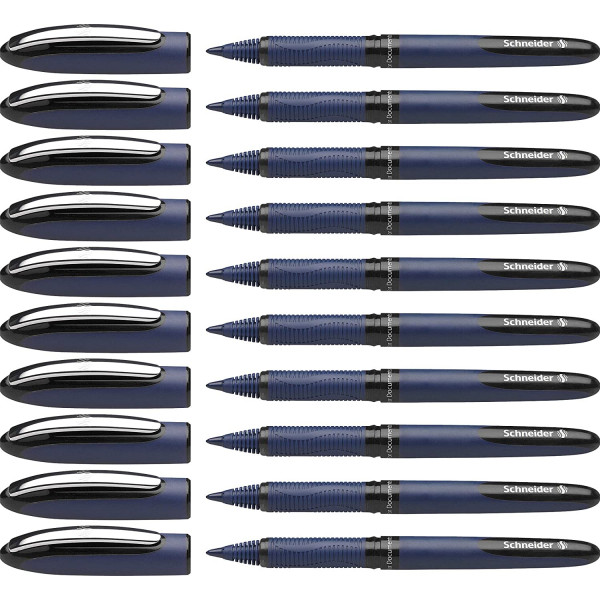 photo-10 stylos roller - Noir - 0,6mm - One Business - Schneider