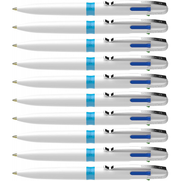 photo-10 stylos bille 4 couleurs - Pointe moyenne - Take 4 - Schneider
