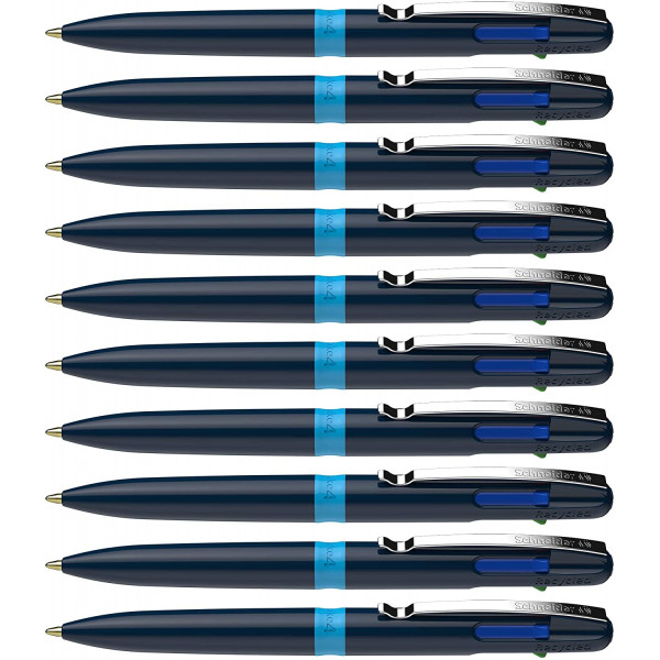 photo-10 stylos bille 4 couleurs - Pointe moyenne - Take 4 - Schneider