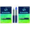 photo-2 boîtes de 5 cartouches d'encre pour stylo roller - Bleu - Schneider - 852M