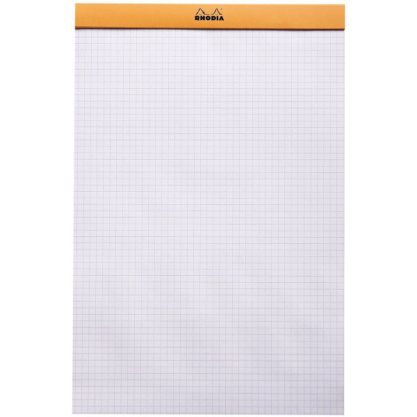 Bloc notes - A4+ - 21x31,8 cm - Petits Carreaux - 80 feuilles - Rhodia