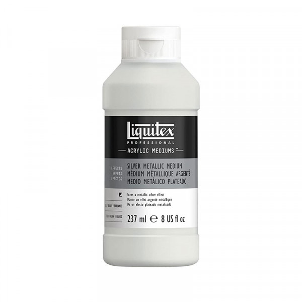 photo-Médium gel - Argent métallique - Peinture acrylique - 237ml - Liquitex