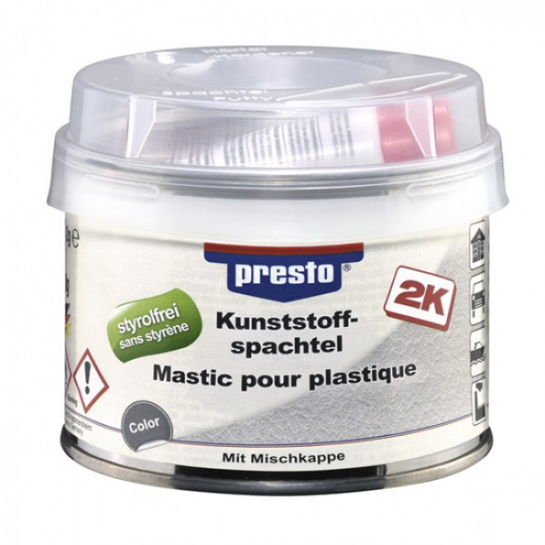 photo-Mastic de réparation pour surfaces en plastique - 250g - Presto