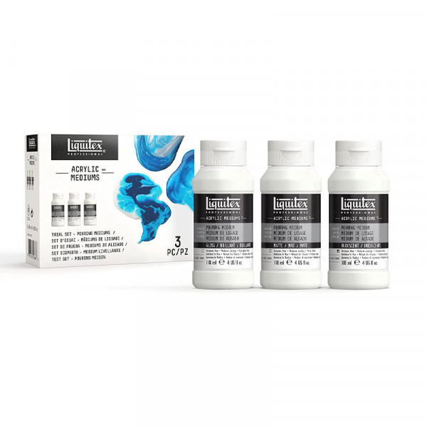 photo-Médium de lissage - Peinture acrylique - Pouring - 3x118ml - Liquitex
