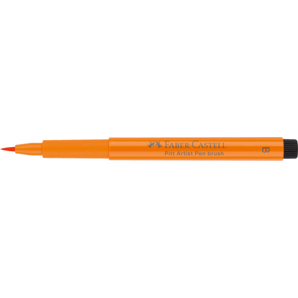 photo-Feutre à dessin - Pointe pinceau - Orange transparent - Pitt Artist - Faber-Castell