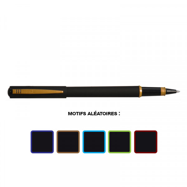 Stylo roller - Encre bleue effaçable - Rechargeable - Noir - Soft Mood - RollInk