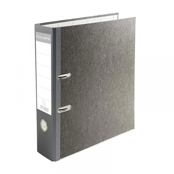 Classeur à levier dos 70mm marbré gris avec perforateur - Exacompta | Surdiscount