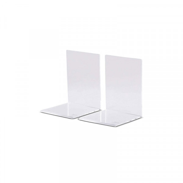 Lot de 2 serres-livres transparent en acrylique 10 x 8 x 10cm - Maul | Surdiscount