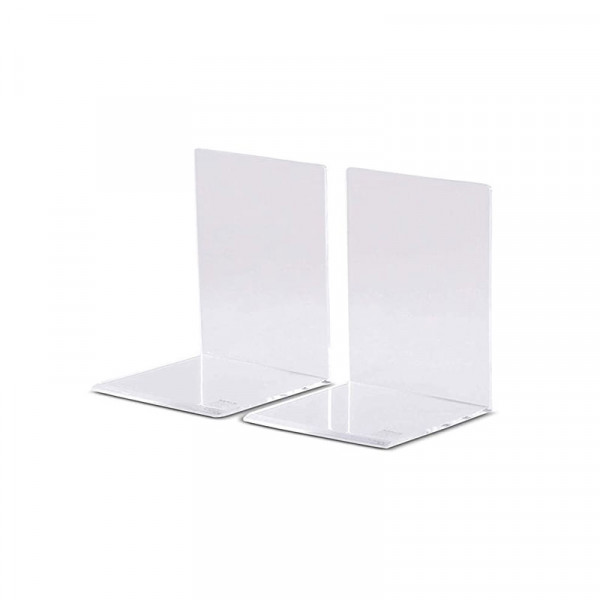Lot de 2 serre-livres transparent en acryliques 10x10x13cm - Maul | Surdiscount