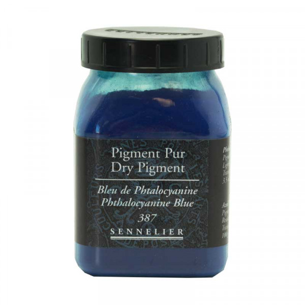 photo-Pigment en poudre - Sennelier - Bleu de Phtalocyanine - Pot de 200 ml